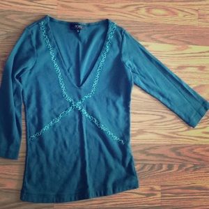 BCBG MAX AZRIA teal top